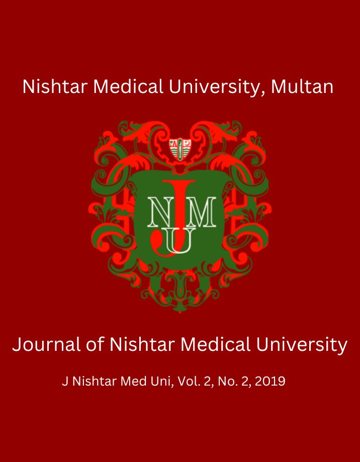 					View Vol. 2 No. 2 (2019): J Nishtar Med Uni, Vol. 2, No. 2, 2019
				